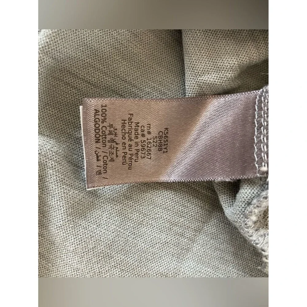 John Varvatos Grey Quincy Slub Cotton Summer Short Sleeve Henley Shirt Large